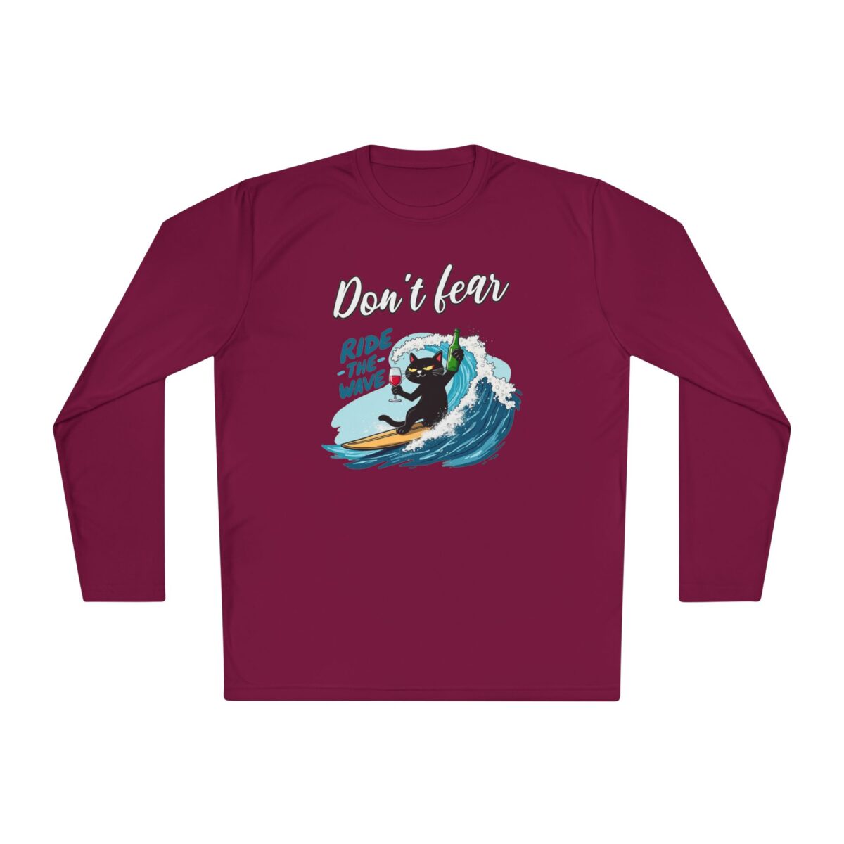 Don't fear, ride the wave Unisex Lightweight Long Sleeve Tee - Image 25