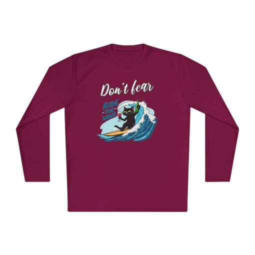 Don't fear, ride the wave Unisex Lightweight Long Sleeve Tee - Image 25