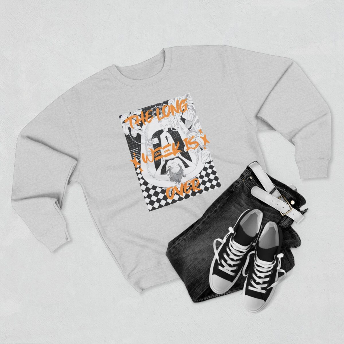 The Long week is over Unisex Crewneck Sweatshirt - Image 3