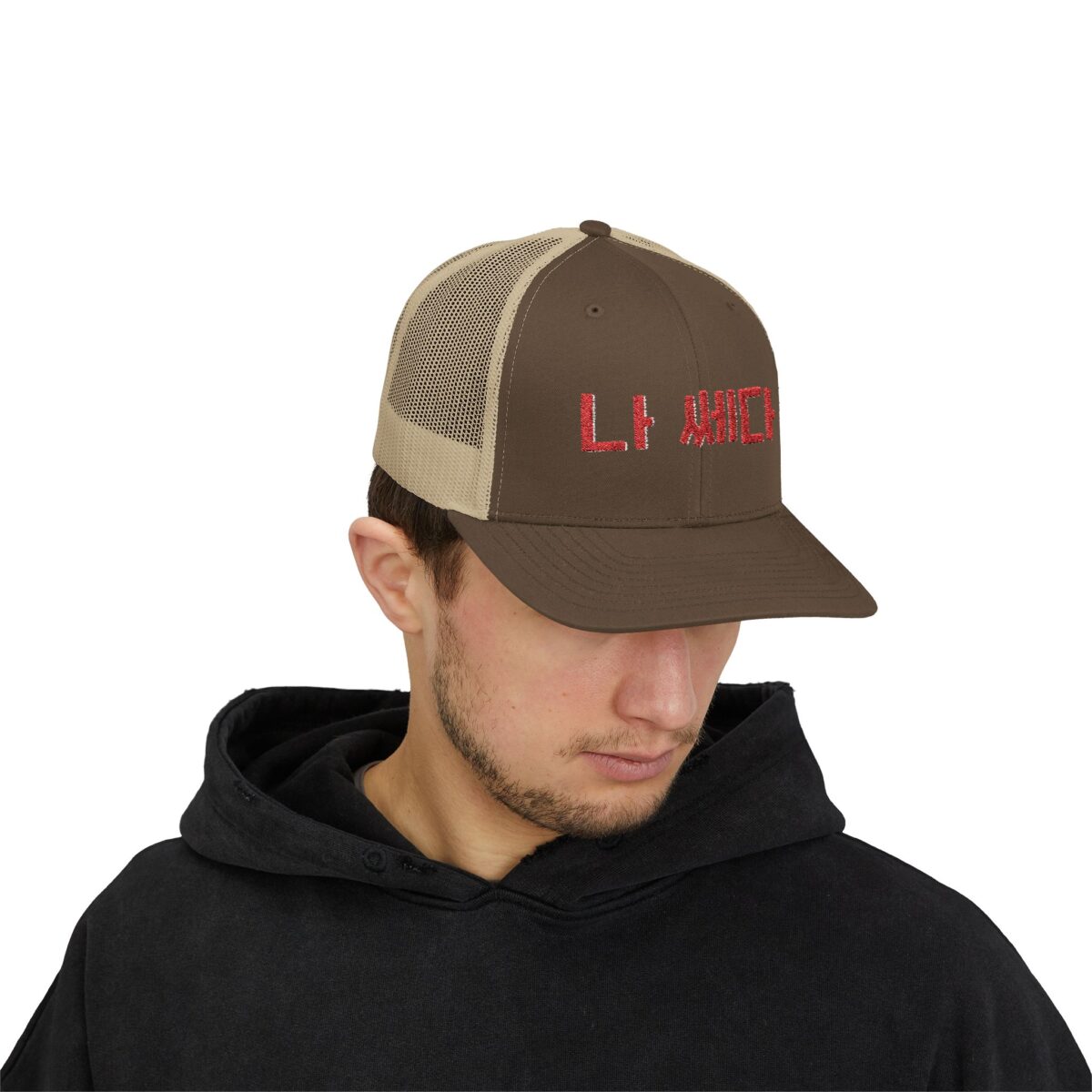 I'm a badass Vibrant Korean Script Snapback Trucker Cap – Trendy Hat for Casual Outings - Image 15
