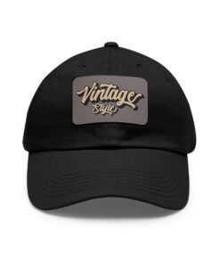 Vintage style Hat with Leather Patch (Rectangle)