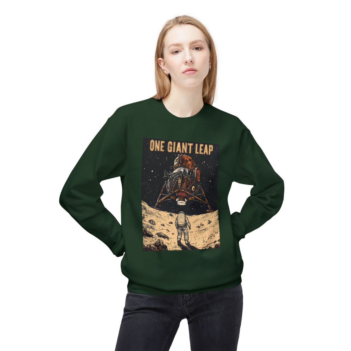 One giant leap Unisex Midweight Softstyle Fleece Crewneck Sweatshirt - Image 11