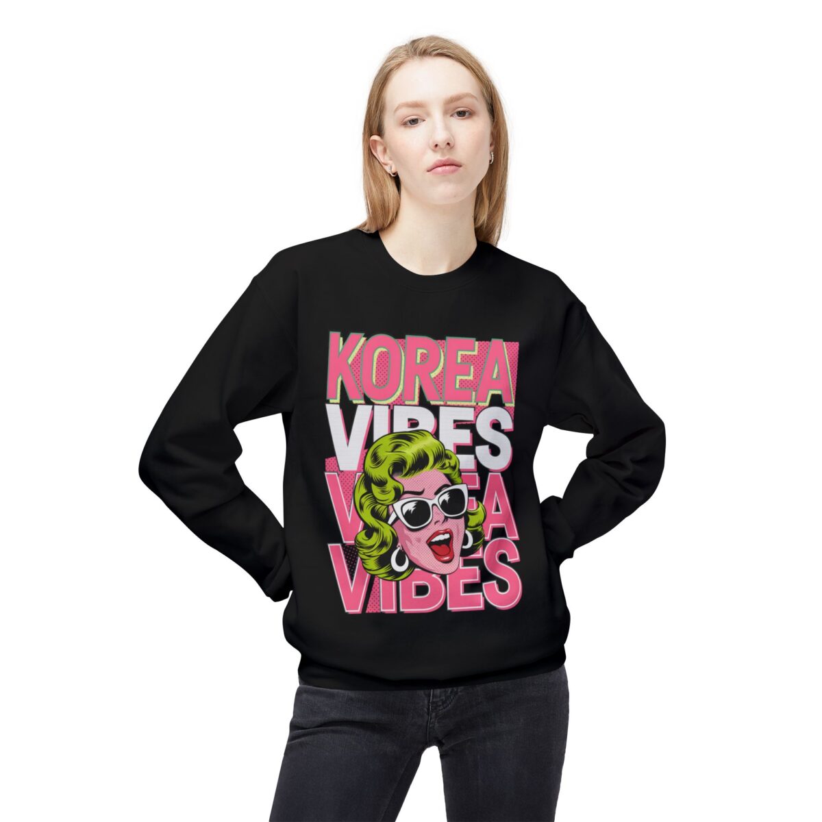 Korea Vibes Unisex Midweight Softstyle Fleece Crewneck Sweatshirt - Image 7