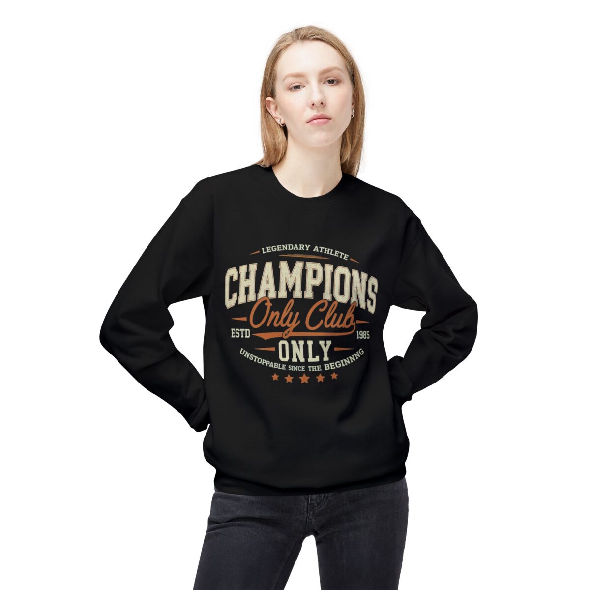 Champions only club Unisex Midweight Softstyle Fleece Crewneck Sweatshirt - Image 3