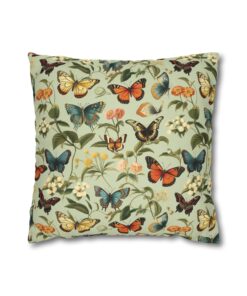 Butterfly Spun Polyester Square Pillowcase