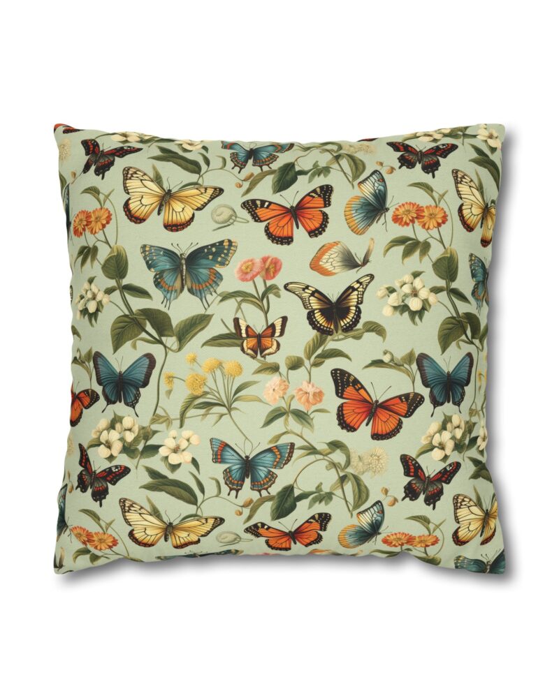 Butterfly Spun Polyester Square Pillowcase