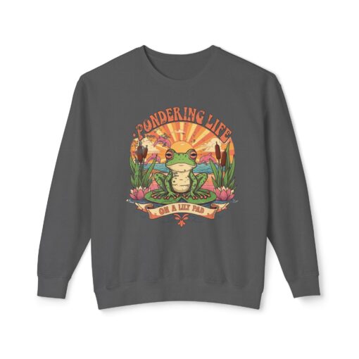 Pondering life Unisex Lightweight Crewneck Sweatshirt - Image 9