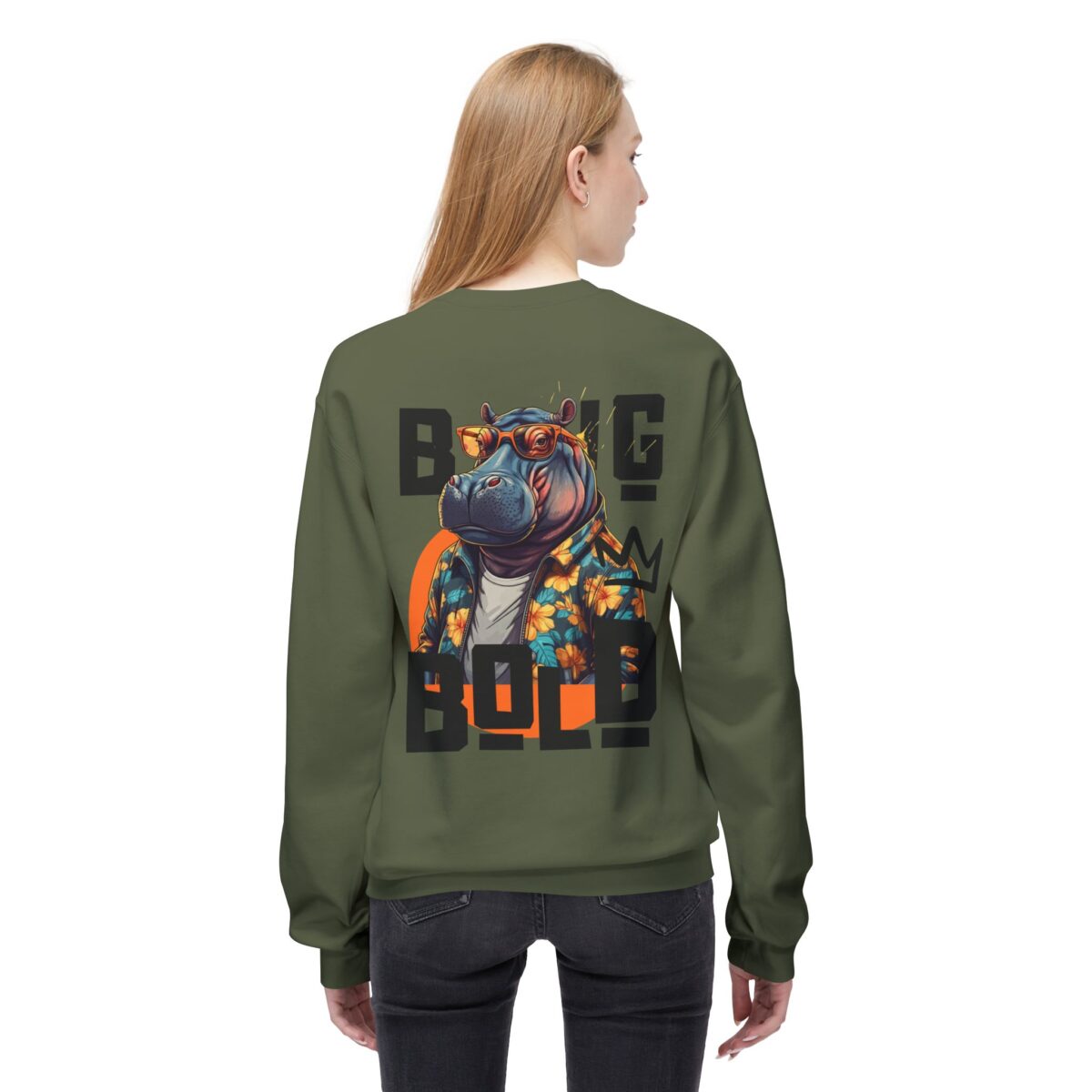 Big Bold Unisex Midweight Softstyle Fleece Crewneck Sweatshirt - Image 20
