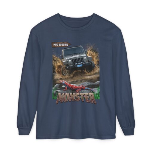 Monster car Unisex Garment-dyed Long Sleeve T-Shirt - Image 17