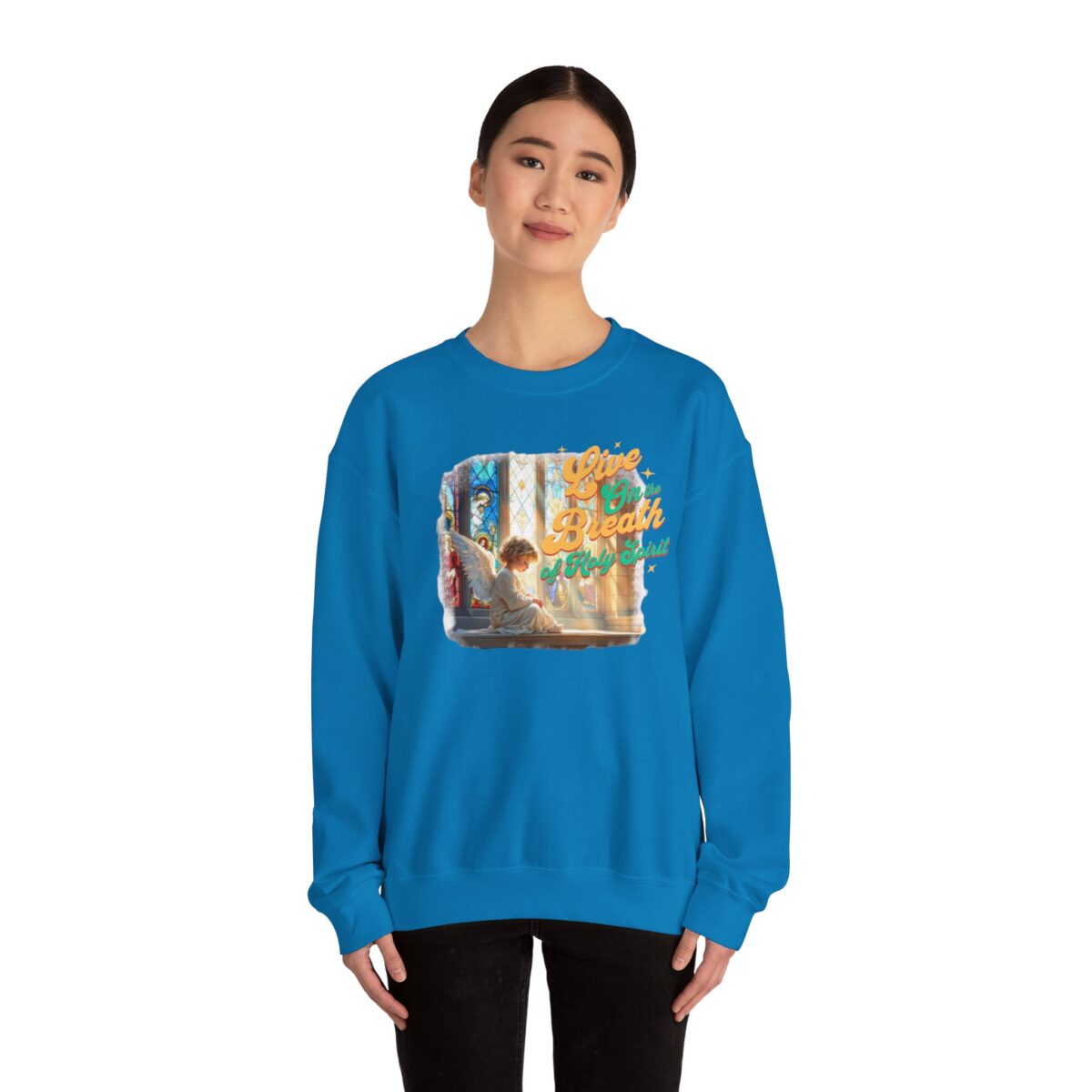 Live on the breath of the Holy Spirit Unisex Heavy Blend™ Crewneck Sweatshirt - Image 28