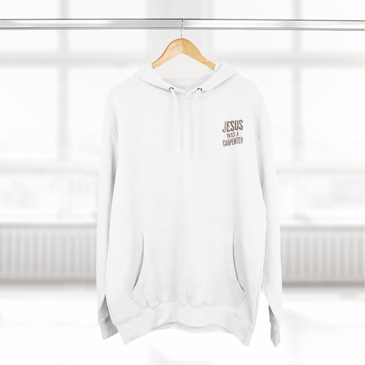 Jesus was a carpenter Three-Panel Fleece Hoodie - Image 4