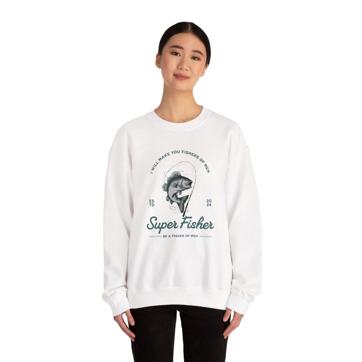 Super fisher Unisex Heavy Blend™ Crewneck Sweatshirt - Image 4