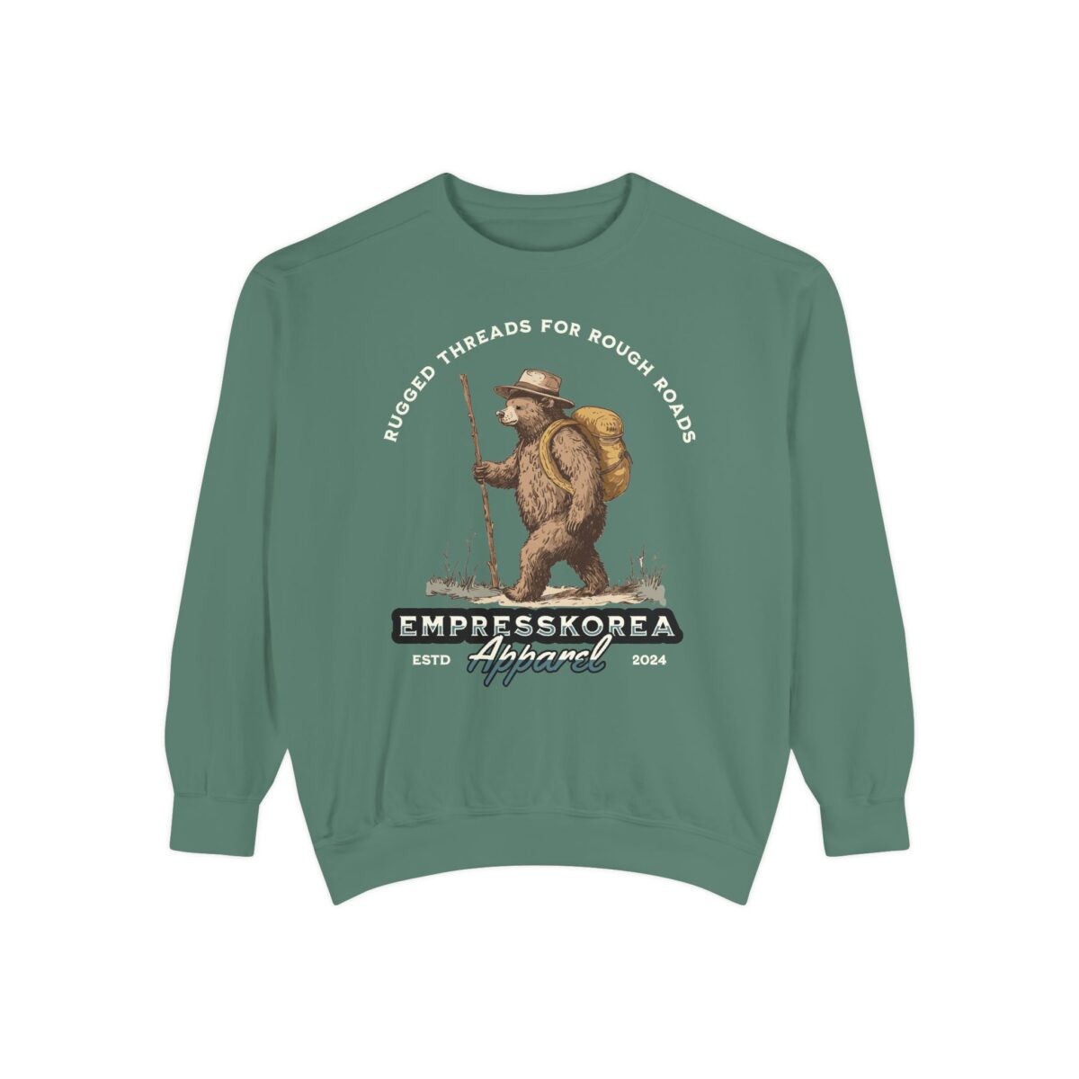 Rugged threads for ruff roads Unisex Garment-Dyed Sweatshirt - Image 21