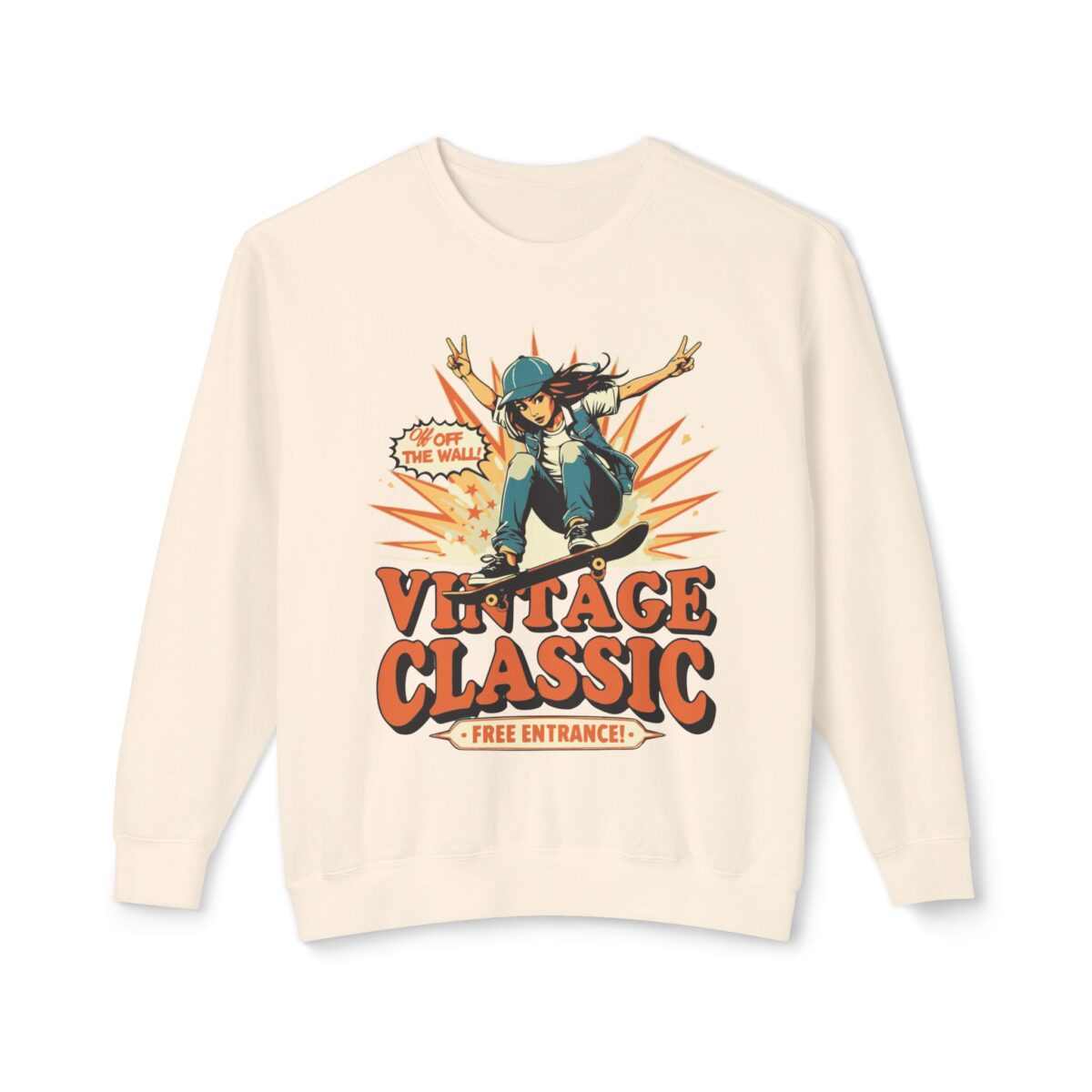 Vintage Classic Unisex Lightweight Crewneck Sweatshirt - Image 5
