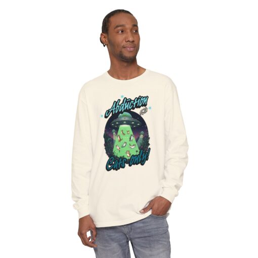 Abduction cats only! Unisex Garment-dyed Long Sleeve T-Shirt - Image 15