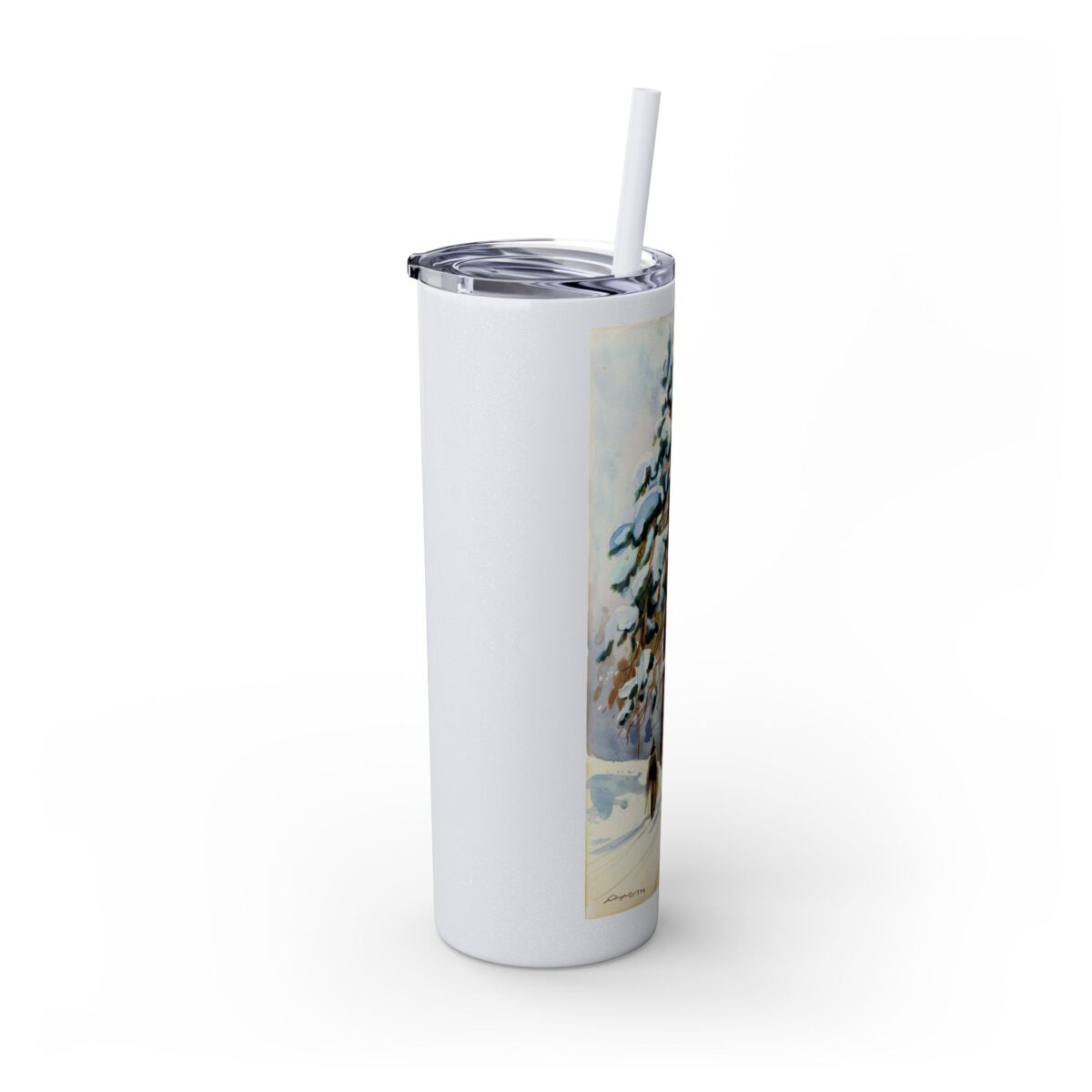 A tall pine tree Skinny Tumbler with Straw, 20oz - Image 14