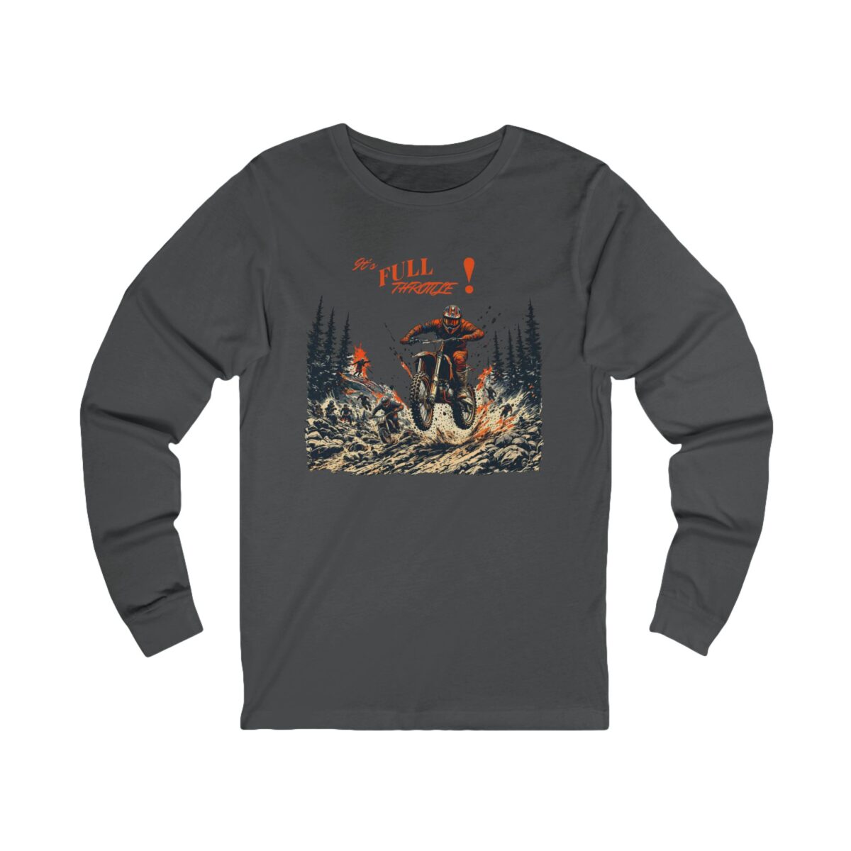 Adventurous Vibes Unisex Jersey Long Sleeve Tee - Full Throttle Design - Image 3