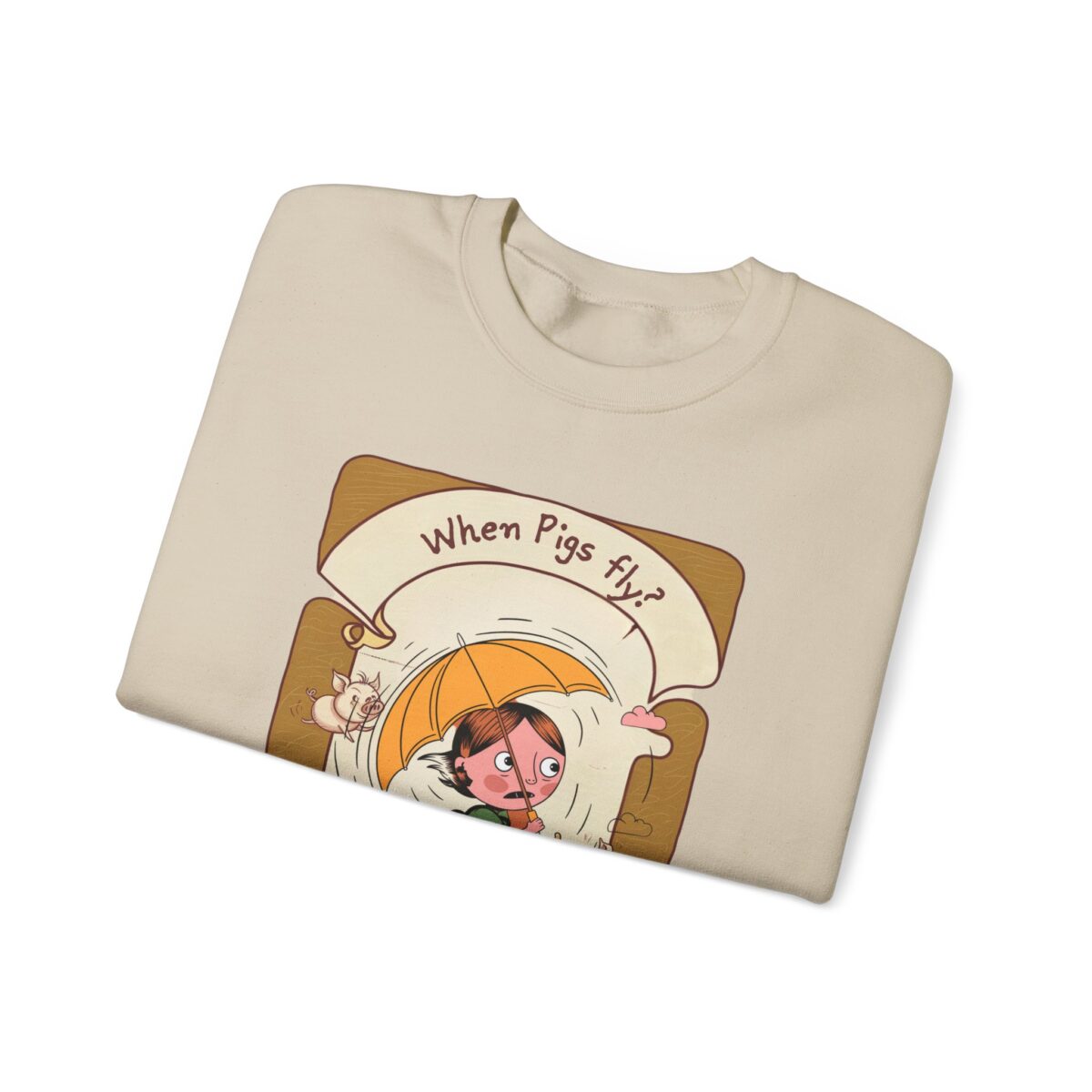 When pigs fly? Unisex Heavy Blend™ Crewneck Sweatshirt - Image 7