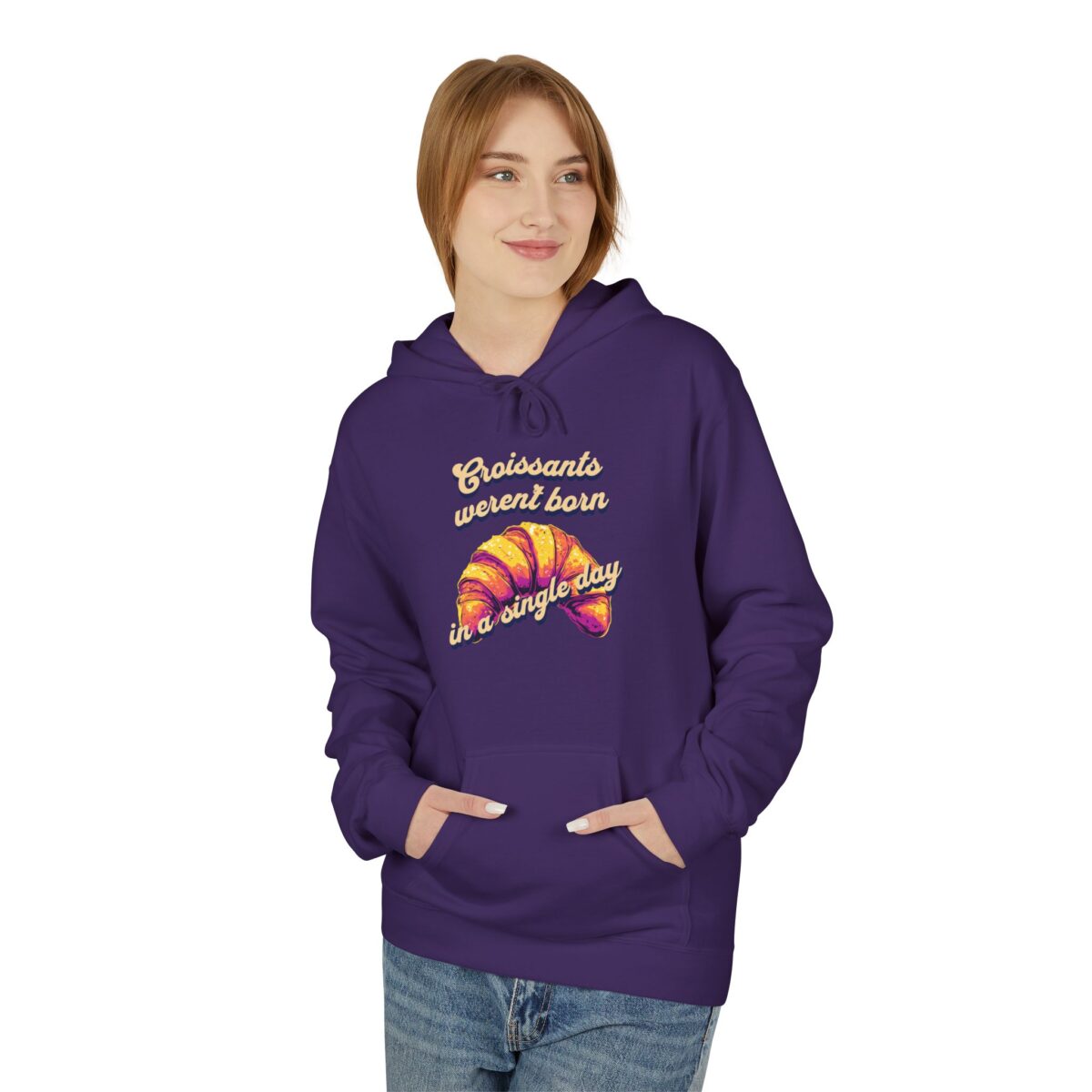 Croissants weren't born in a single day Unisex Midweight Softstyle Fleece Hoodie - Image 31