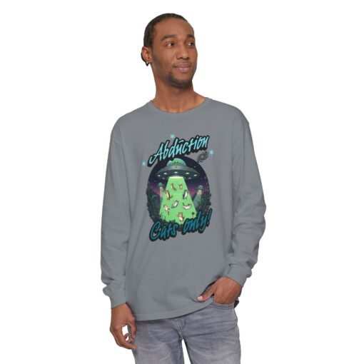 Abduction cats only! Unisex Garment-dyed Long Sleeve T-Shirt - Image 47