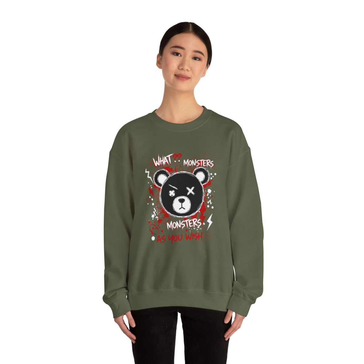 What! monsters as you wish Unisex Heavy Blend™ Crewneck Sweatshirt - Image 12