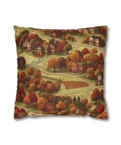 Map of Memories II Spun Polyester Square Pillowcase