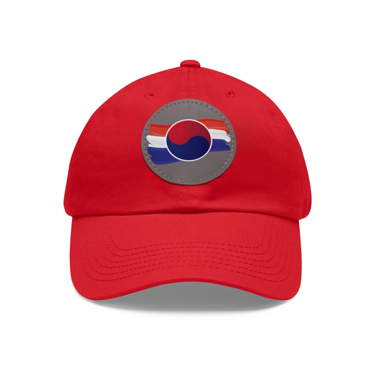 Korean Flag Hat with Leather Patch (Round) - Image 5