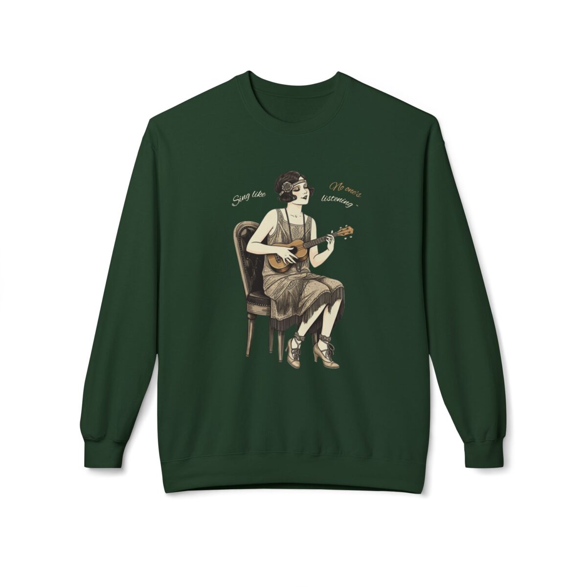 Sing like no one's listening Unisex Midweight Softstyle Fleece Crewneck Sweatshirt - Image 13