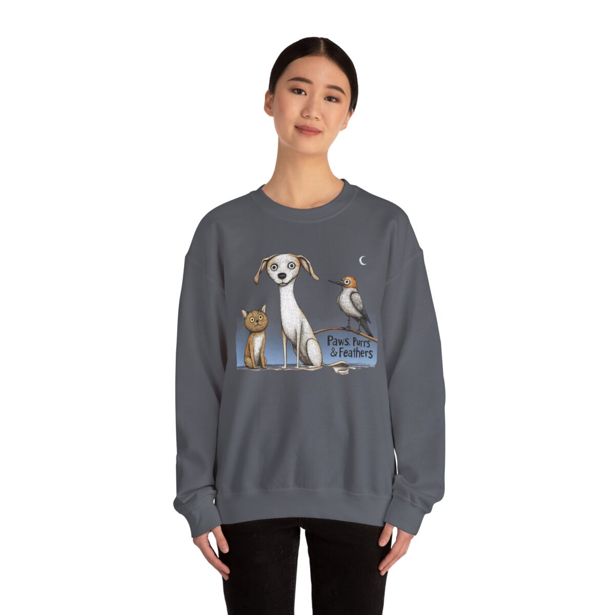 Paws, Purrs & Feathers Unisex Heavy Blend™ Crewneck Sweatshirt - Image 24