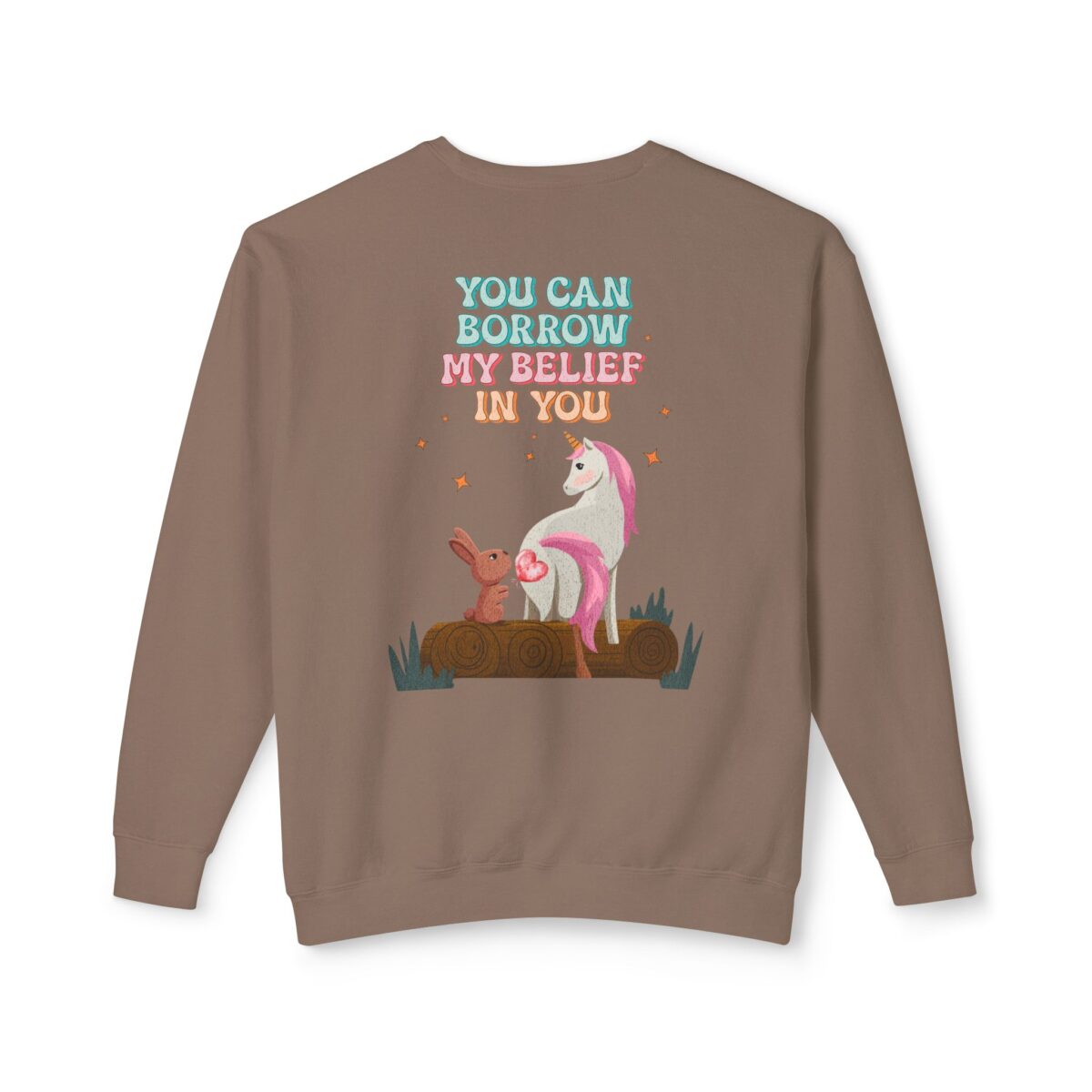Yohave my belief in you Unisex Lightweight u can Crewneck Sweatshirt - Image 6