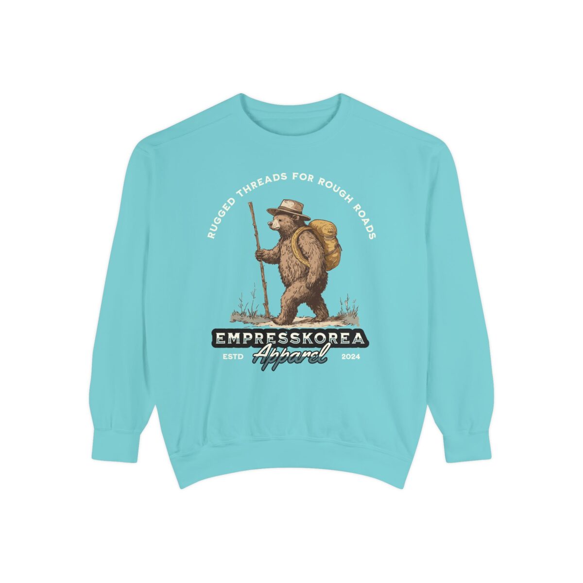 Rugged threads for ruff roads Unisex Garment-Dyed Sweatshirt - Image 17