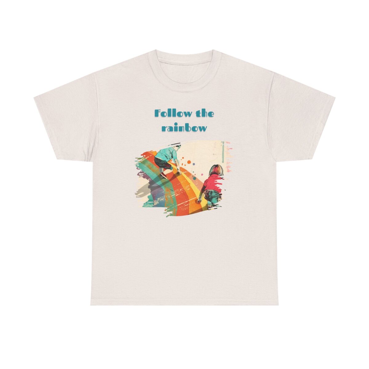 Follow the rainbow Unisex Heavy Cotton Tee - Image 13
