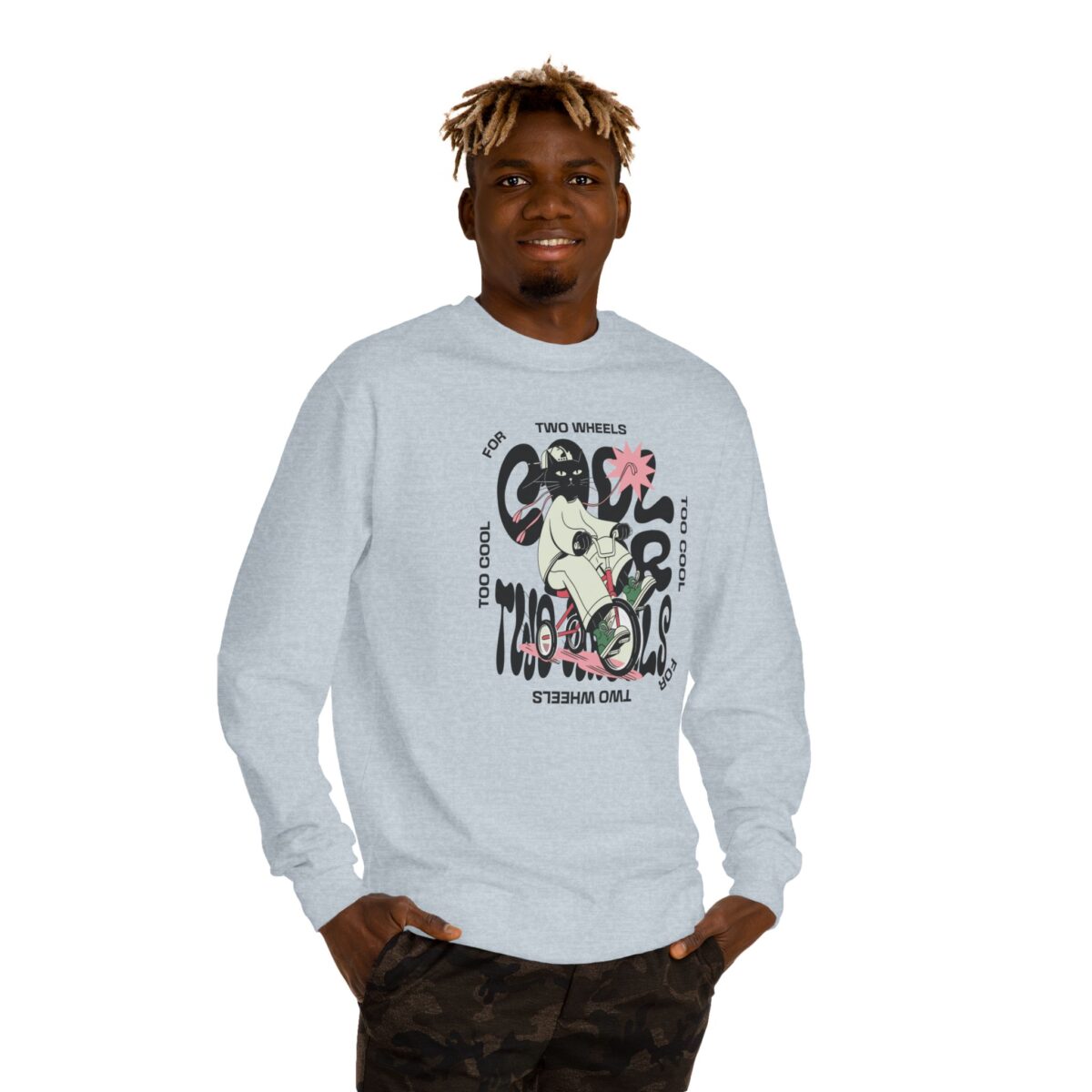 Too cool for two wheels Unisex Crew Neck Sweatshirt - Image 11