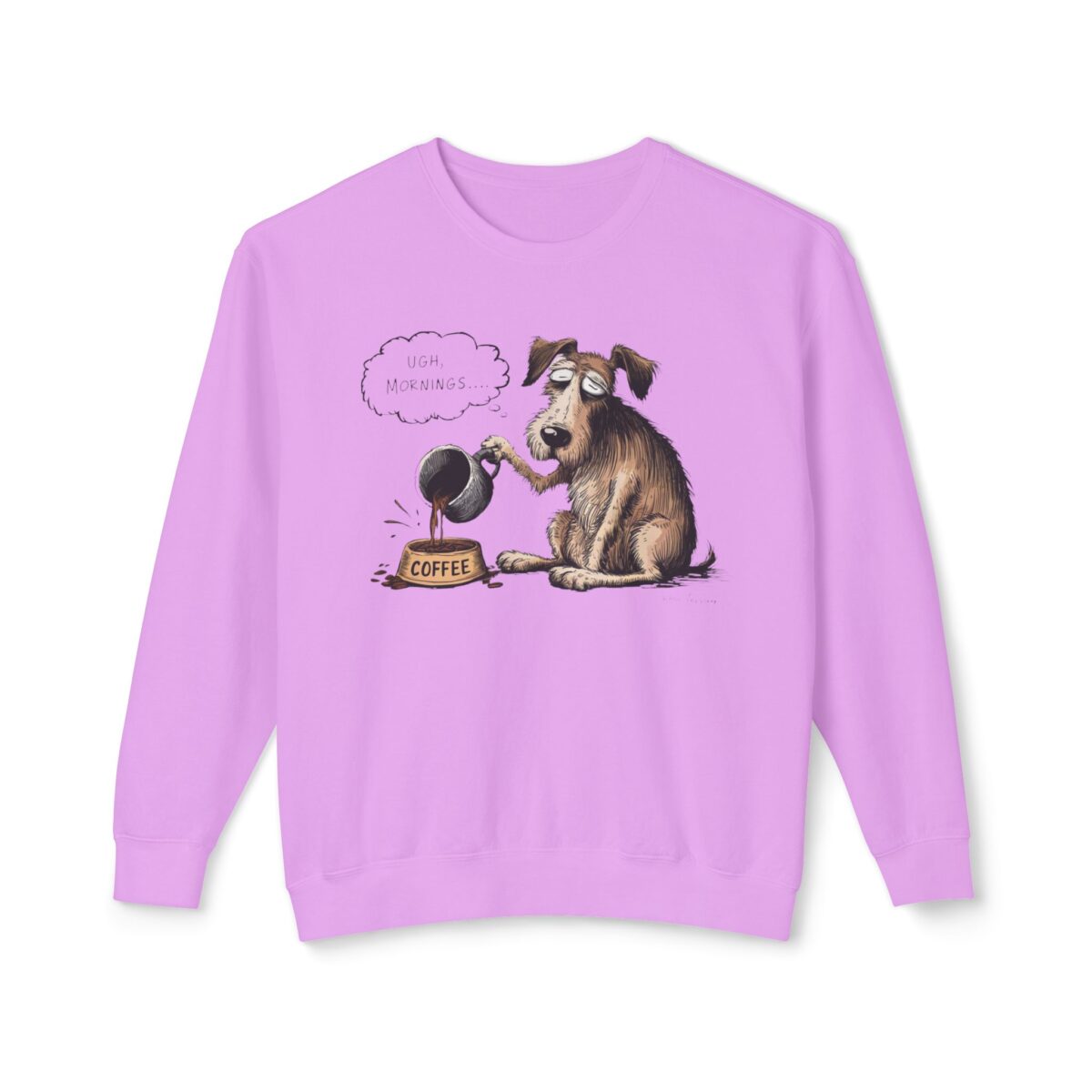 Mornings! Unisex Lightweight Crewneck Sweatshirt - Image 33