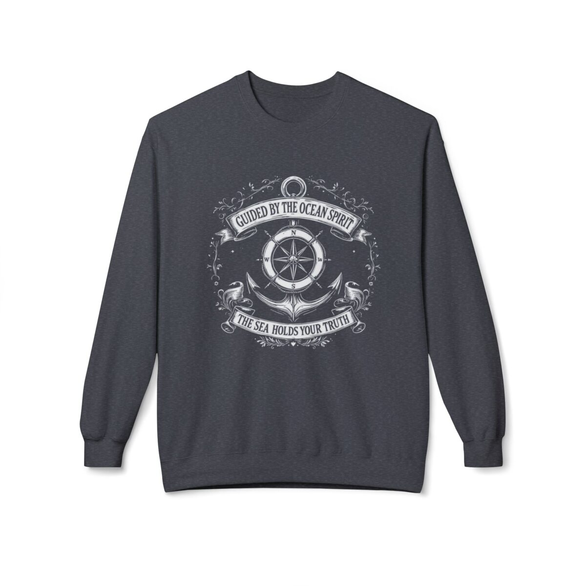 GUIDED BY THE OCEAN SPIRIT Unisex Midweight Softstyle Fleece Crewneck Sweatshirt - Image 21