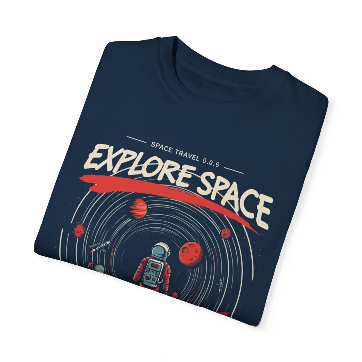 Explore Space Unisex Garment-Dyed T-Shirt | Adventure & Travel Theme - Image 3