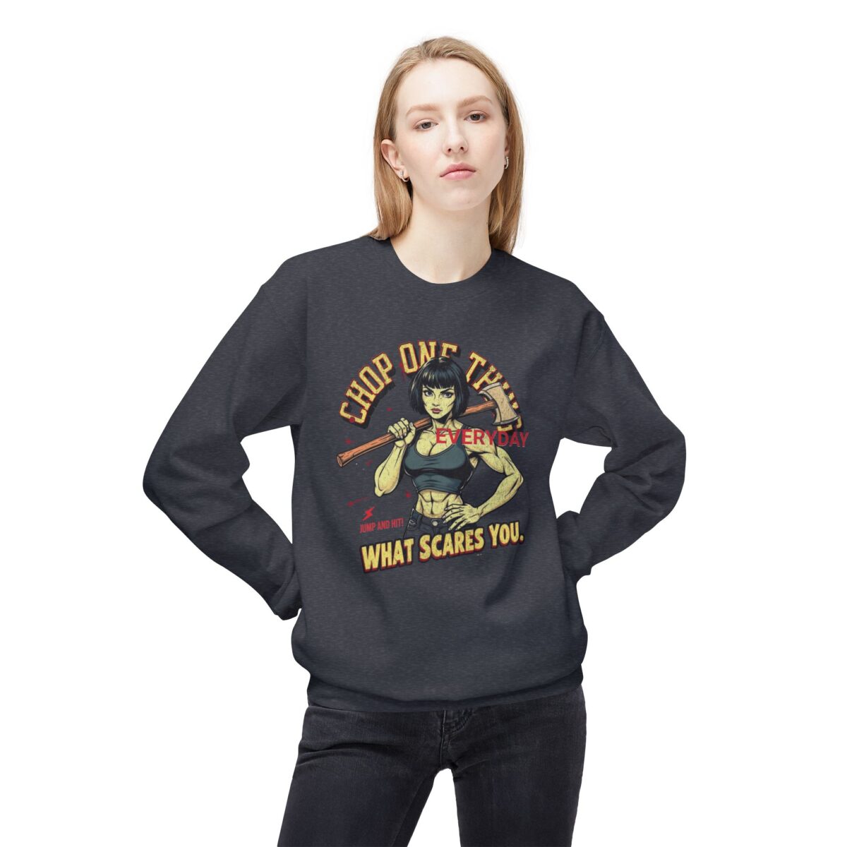 CHOP ONE THING Unisex Midweight Softstyle Fleece Crewneck Sweatshirt - Image 15