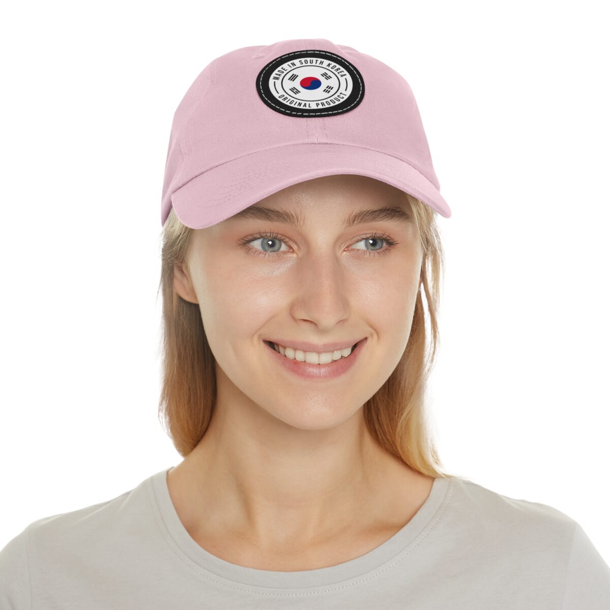 Made in South Korea Hat with Leather Patch (Round) - Image 28