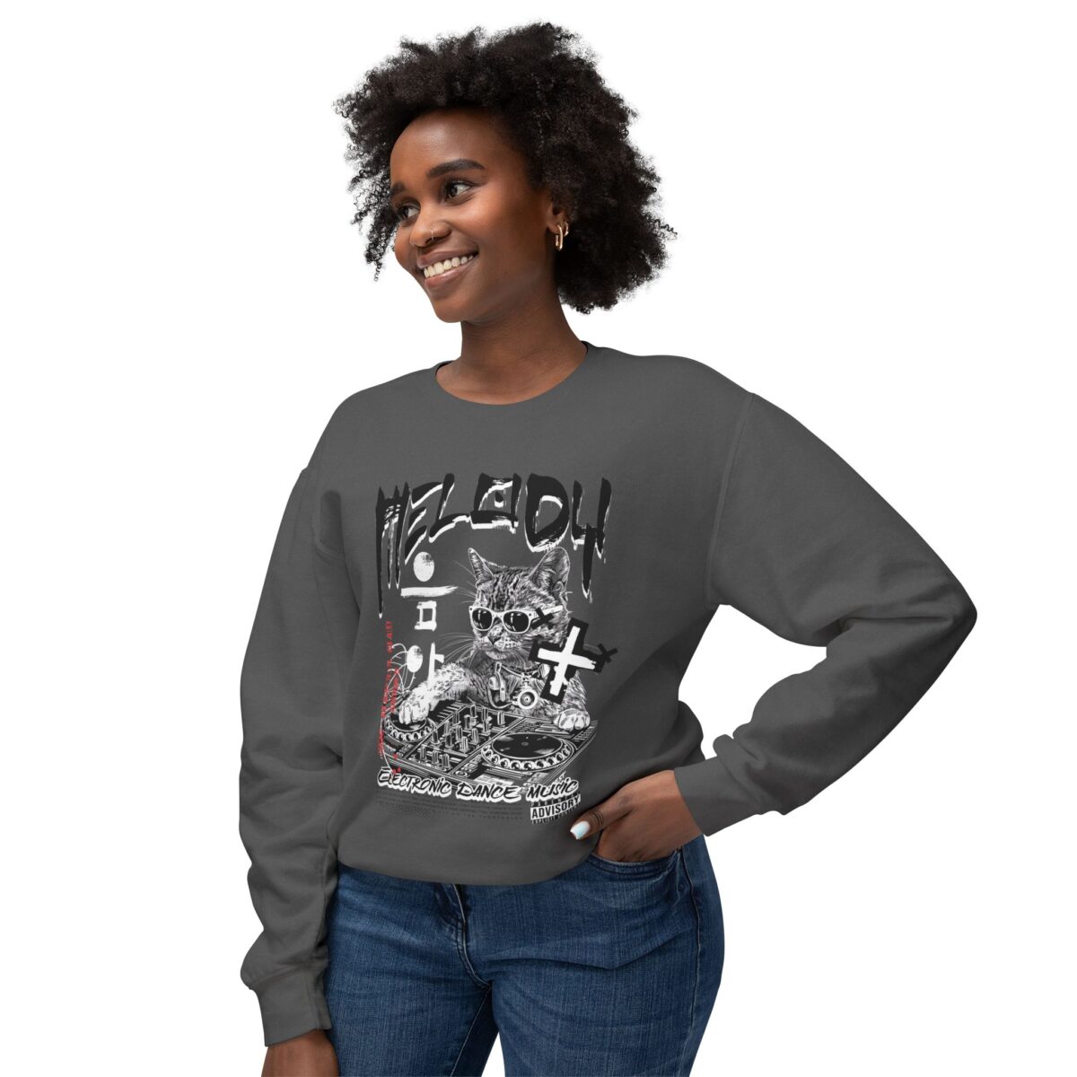 Melody Unisex Lightweight Crewneck Sweatshirt - Image 15