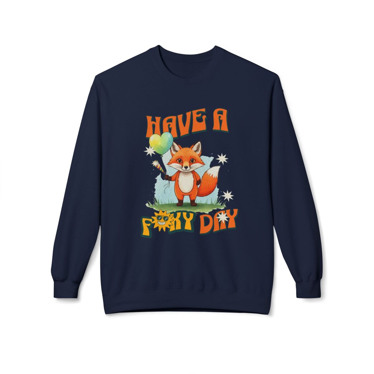 Have a foxy day! Unisex Midweight Softstyle Fleece Crewneck Sweatshirt - Image 25