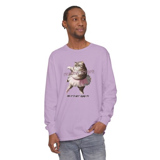It's not kung fu Unisex Garment-dyed Long Sleeve T-Shirt - Image 23