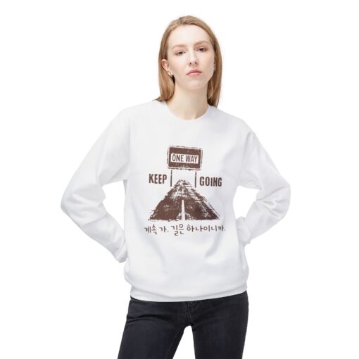 One way, keep going II Unisex Midweight Softstyle Fleece Crewneck Sweatshirt - Image 3