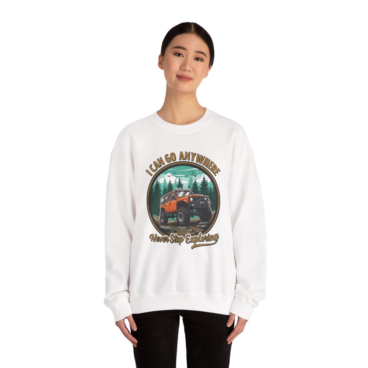 I can go anywhere Unisex Heavy Blend™ Crewneck Sweatshirt - Image 4