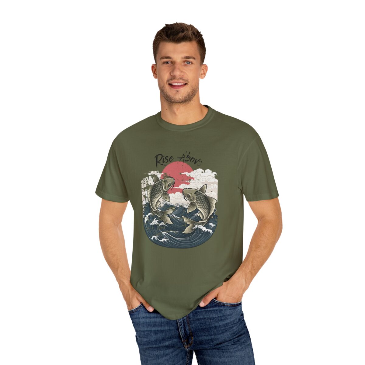 Rise above Unisex Garment-Dyed T-shirt - Image 20