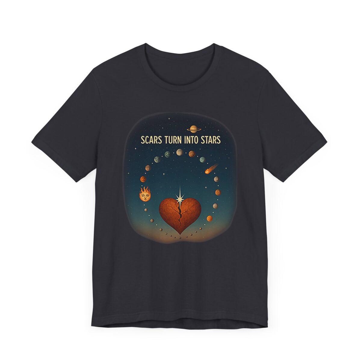 Scars Turn Into Stars Unisex Jersey Tee - Inspirational Meditation Shirt - Image 7
