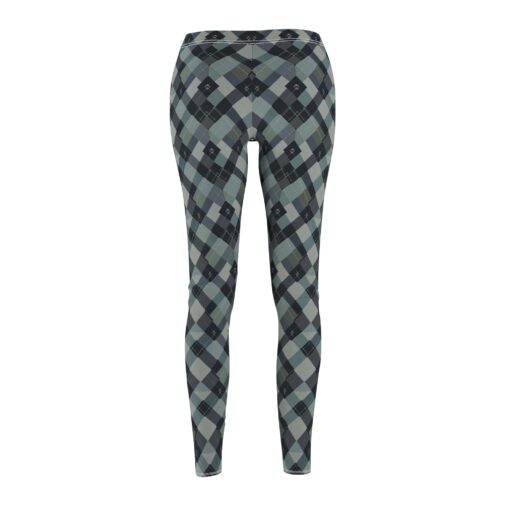 Midnight Plaid Women's Cut & Sew Casual Leggings (AOP) - Image 2