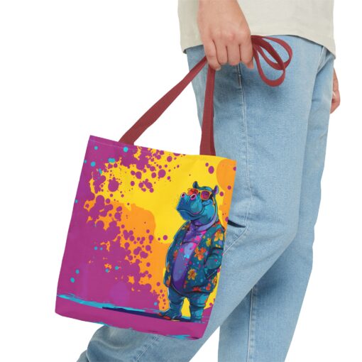 Stylish Hippo Tote Bag (AOP) - Image 15