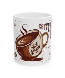 Coffee hot brew Ceramic Mug, (11oz, 15oz)