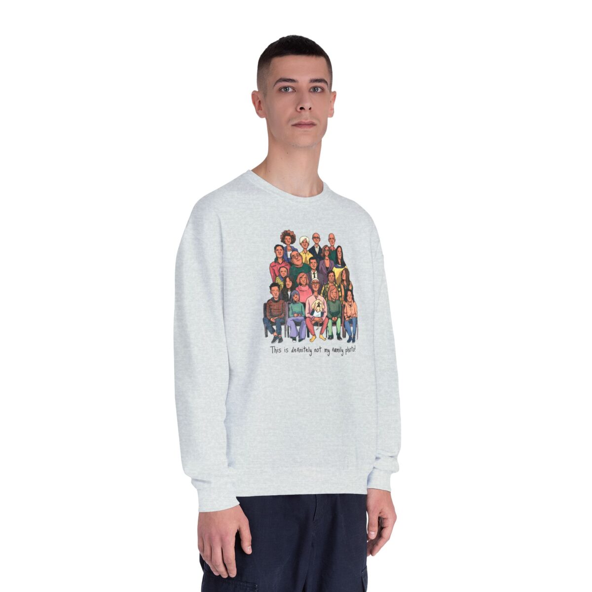 Definitely not my family photo Unisex NuBlend® Crewneck Sweatshirt - Image 19