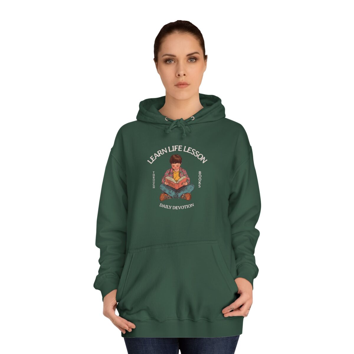 Through books Unisex College Hoodie - Image 16